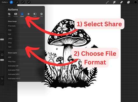 how to save image on procreate