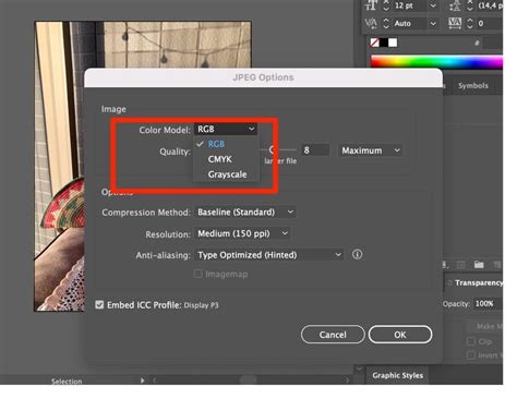 how to save jpeg file in adobe illustrator