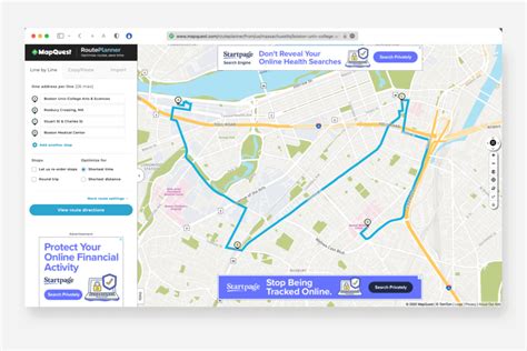 how to save mapquest route