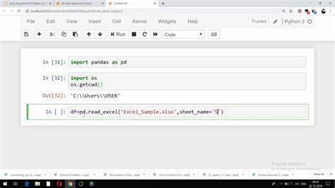 how to save output in excel file in python