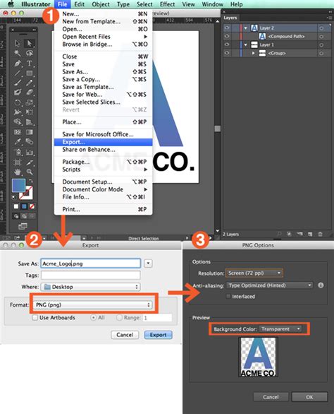 how to save photoshop file as transparent png