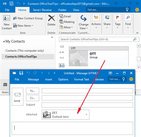 how to save shared contacts in outlook