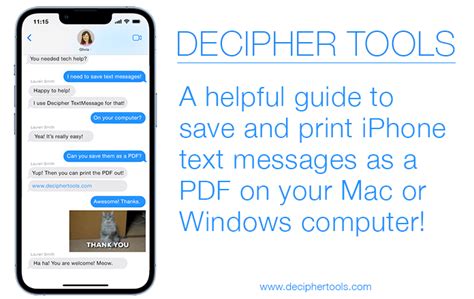 how to save text messages on iphone as pdf