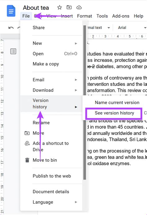 how to save track changes in google docs