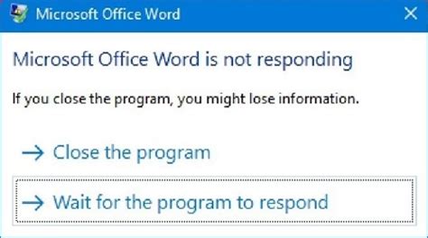 how to save work when microsoft word is not responding