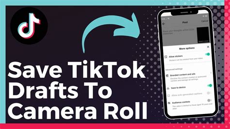 how to save your tiktok drafts to camera roll in bulk
