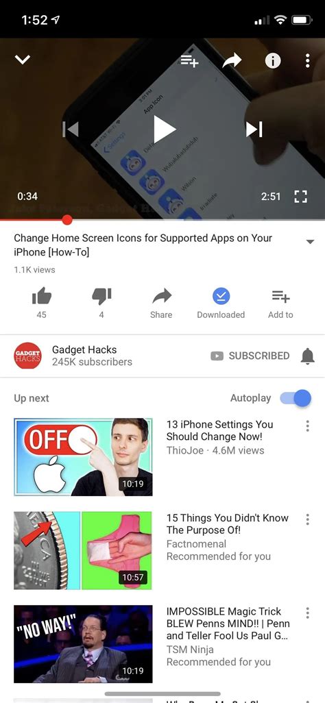 iPhone Save youtube in camera roll YouTube