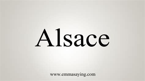 how to say alsace