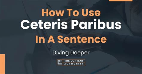 how to say ceteris paribus