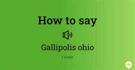 how to say gallipolis