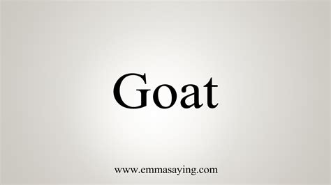 how to say goat