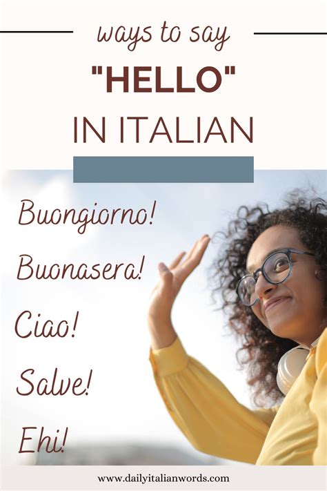 how to say hello in italy italian