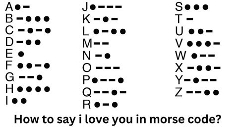 how to say i love him in morse code
