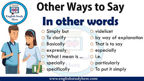 how to say in other words