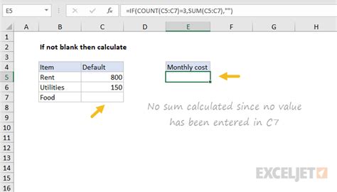 how to say not empty in excel