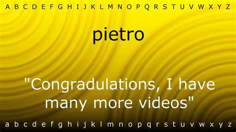 how to say pietro
