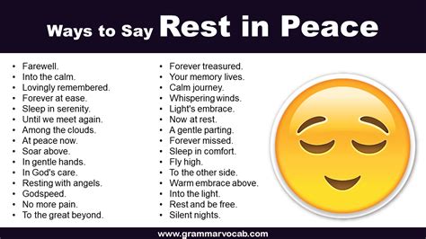 how to say rest in peace in different ways