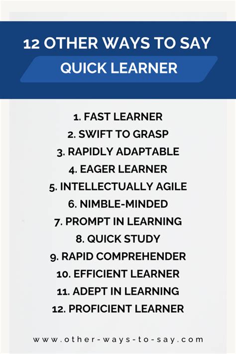 how to say someone is a fast learner