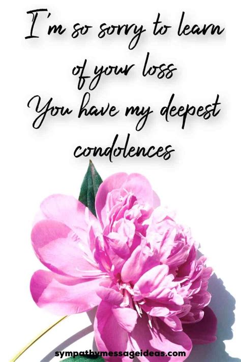 how to say sorry for your loss on a card