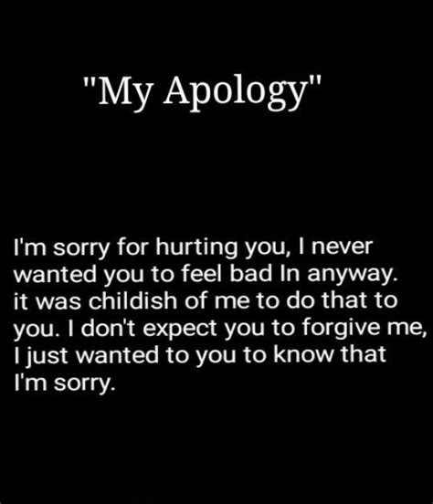 how to say sorry to someone you hurt quotes