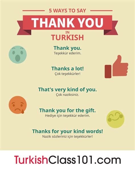 how to say thank you in turkish