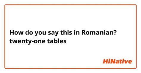 how to say twenty one in romanian