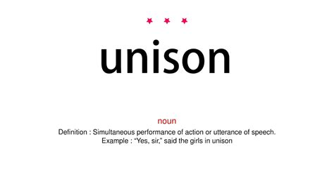 how to say unison