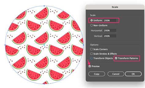 how to scale pattern in adobe illustrator
