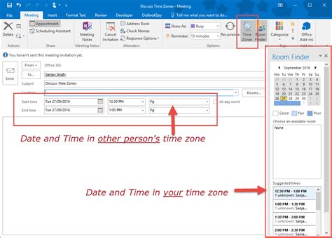 How To Schedule A Meeting In Outlook With Multiple Time Zones