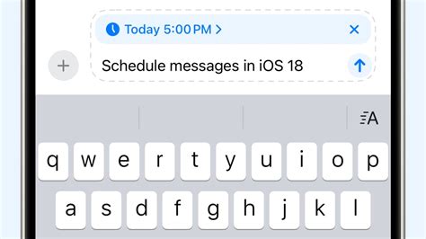 how to schedule a text message ios