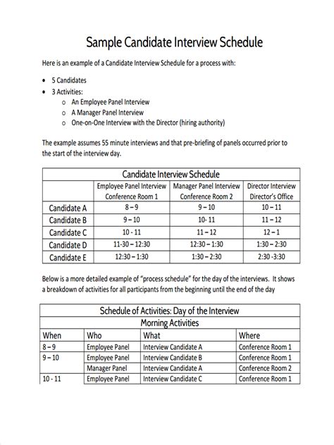 how to schedule an interview with a candidate