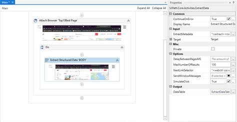 how to scrape data from website using uipath