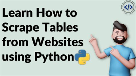 how to scrape table data from website using python