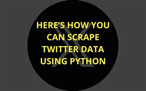 how to scrape twitter data using python