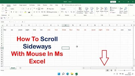 how to scroll sideways with mouse in excel