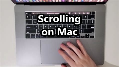 how to scroll with mac touchpad