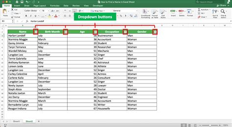 how to search excel sheet by name