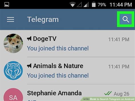 how to search in telegram using name