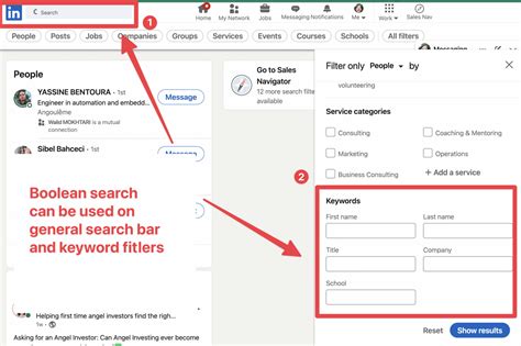 how to search multiple keywords in linkedin