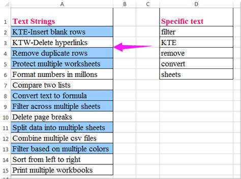how to search multiple words in excel cell