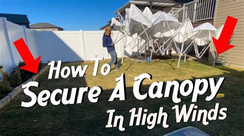 How To Secure A Canopy In The Wind