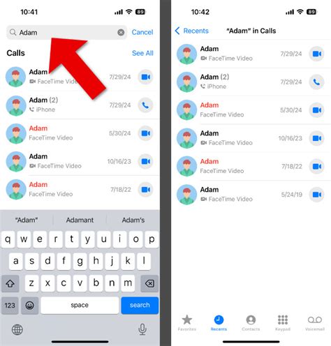 how to see all call history in iphone for a particular number