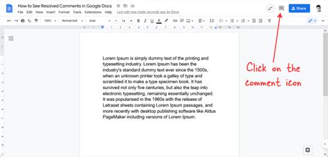 how to see all resolved comments in google docs