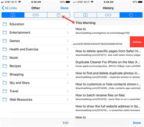 how to see browsing history on iphone