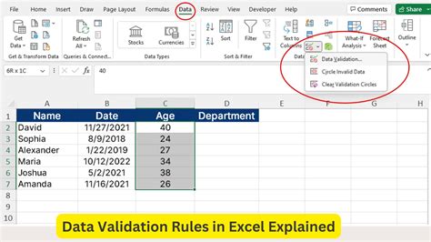 how to see data validation in excel