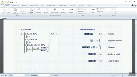 how to see formula in mathcad