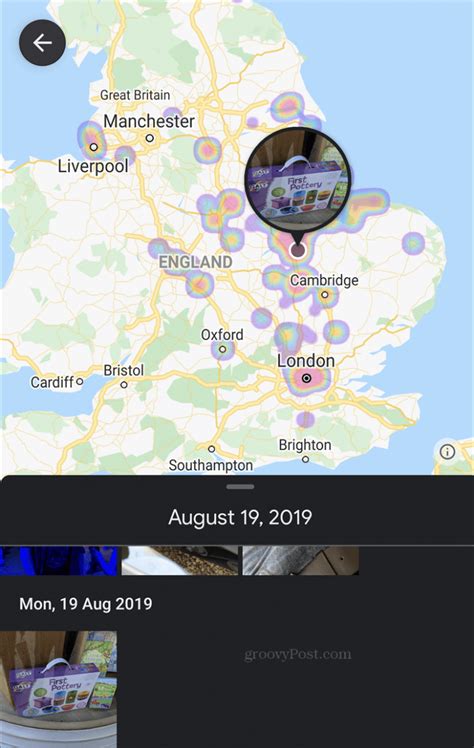 how to see google photos on map