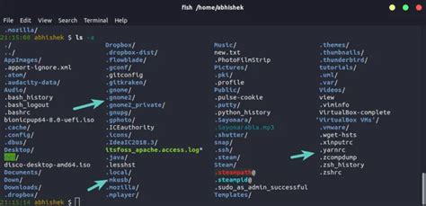 how to see hidden files in linux terminal