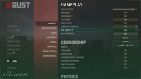 how to see ping and fps in rust