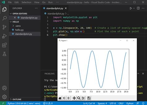 how to see python output in visual studio code